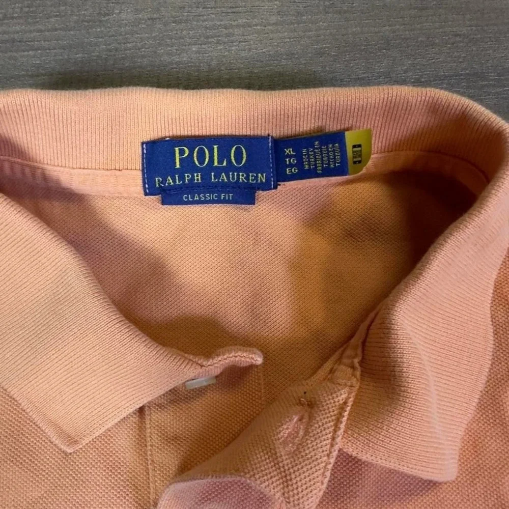 Polo Ralph Lauren Classic‎ Fit Peach Polo Shirt XL